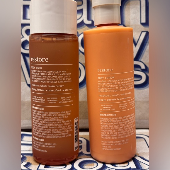 NEW B&BW 8oz each RESTORE Magnesium body wash & lotion - Picture 3 of 3